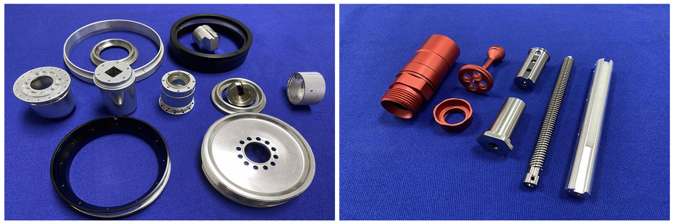 CNC turning aluminum machine parts with high precision finishing