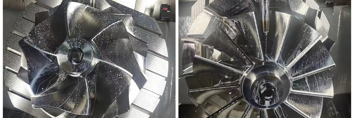 5 axis machining aluminum impeller for precision aerospace components