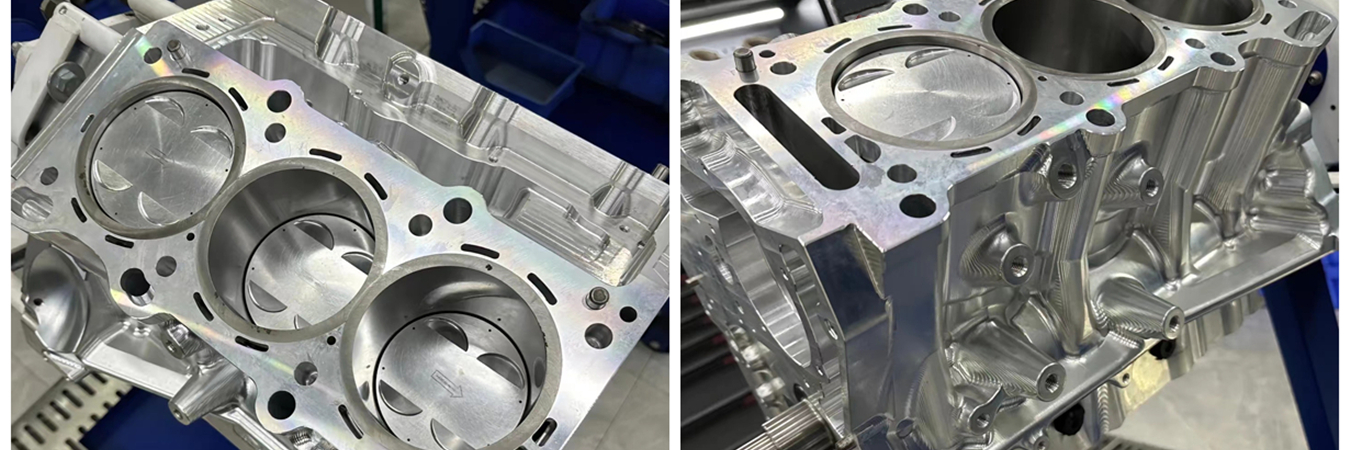 5 axis machining engine block with precision CNC milling process