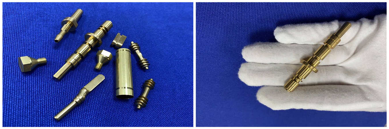 Custom brass CNC machining parts with high precision turning and milling