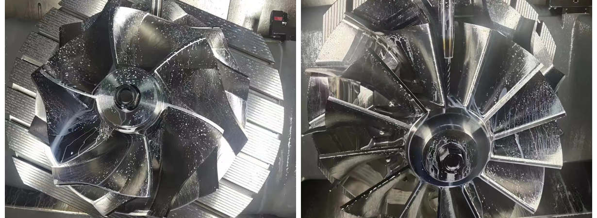 5 axis CNC machining titanium impeller for aerospace and high precision applications