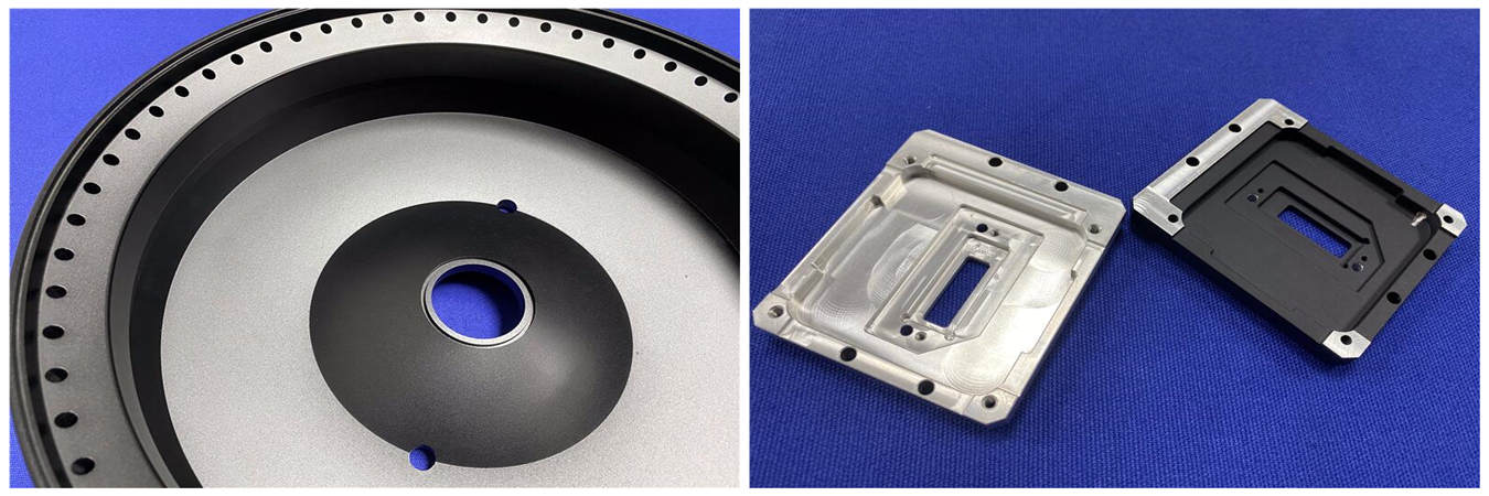 CNC machined aluminum vacuum chamber parts for semiconductor applications