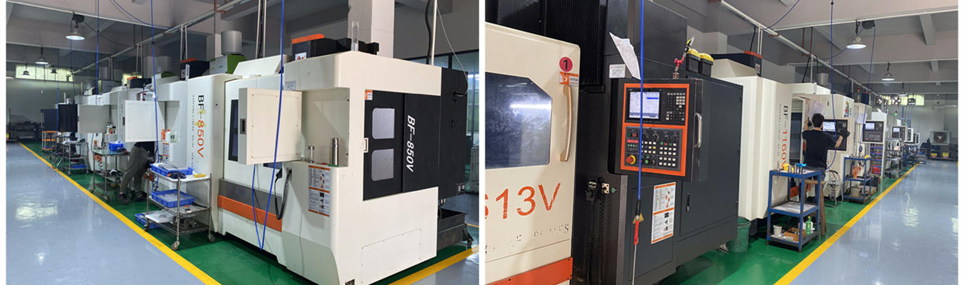 Modern automotive CNC machine shop: multi-axis CNC lathes and mills processing vehicle parts with automated tool changers and coolant systems