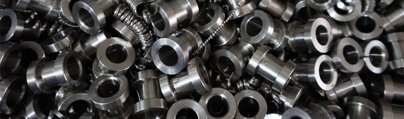 Stainless steel machined bushings produced with Swiss lathe machining for medical automotive and industrial equipment