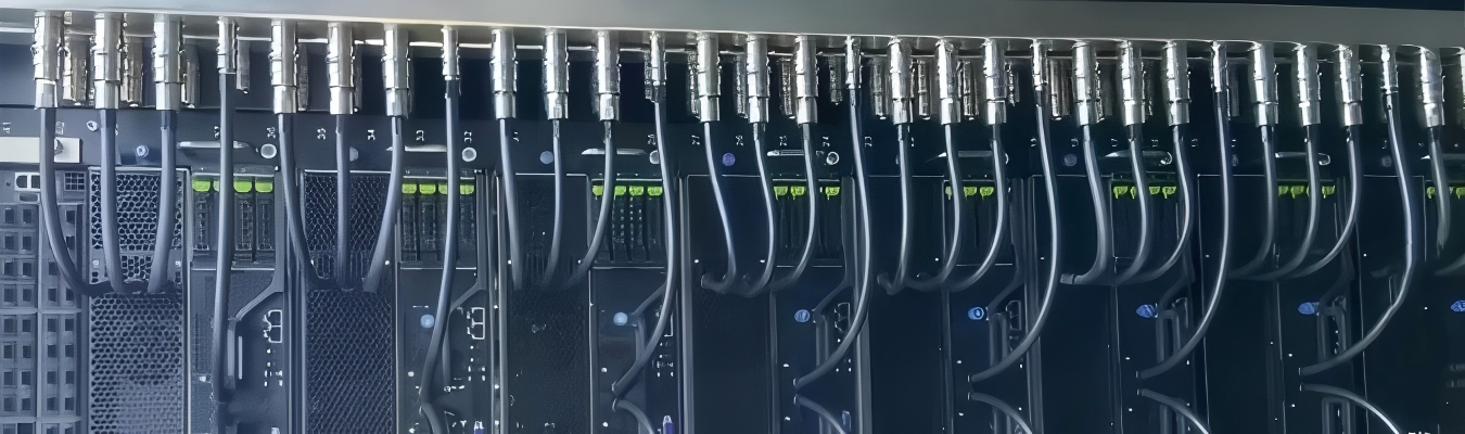 data center liquid cooling connectors installed in server rack cooling system