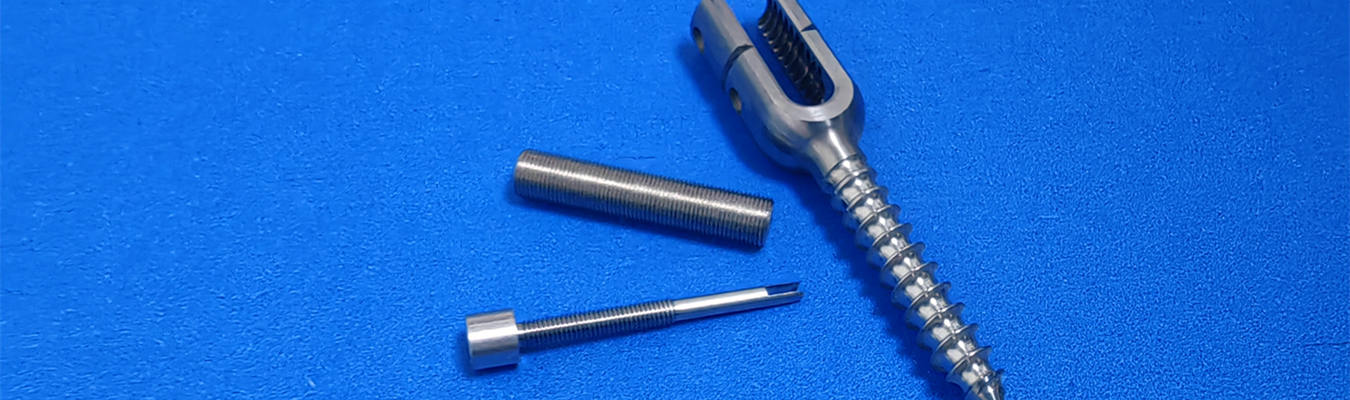 Custom titanium fasteners manufactured using CNC Swiss machining for lightweight, high strength engineering applications
