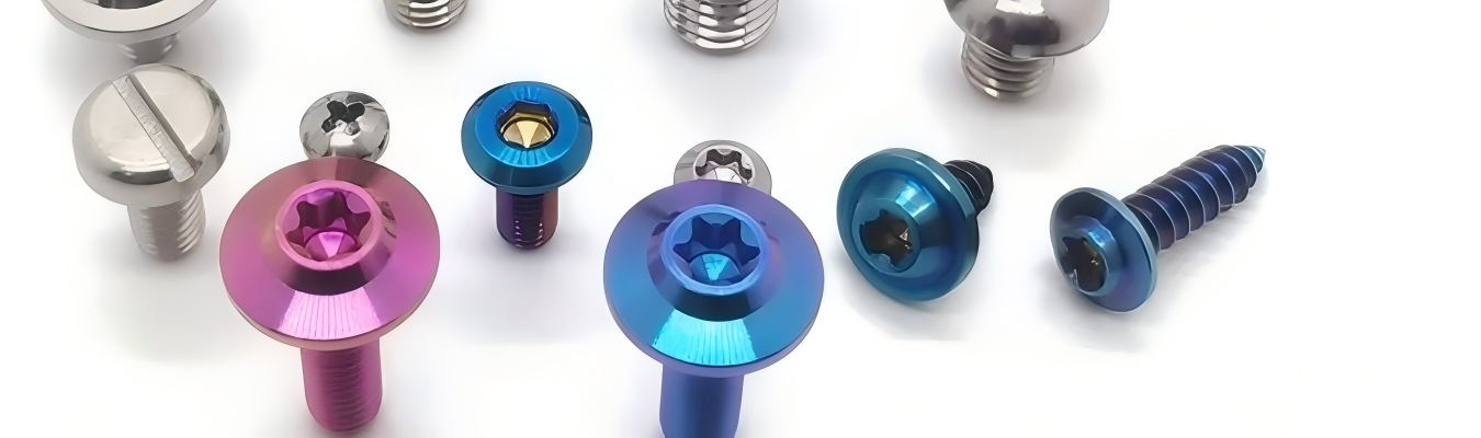 CNC machined titanium road bike bolts for lightweight bicycle components and premium cycling equipment
