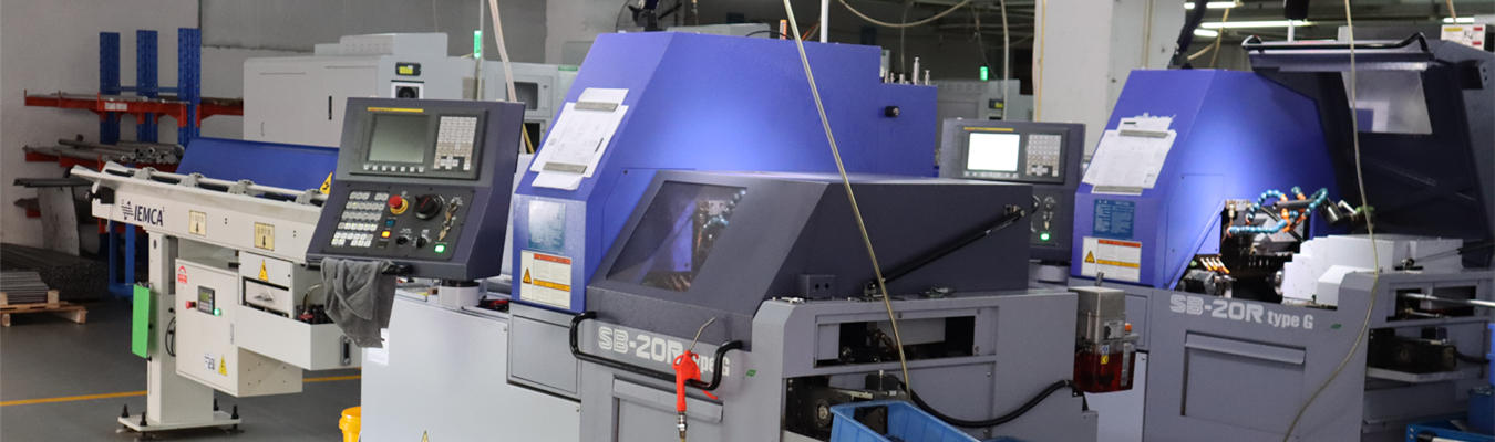 brass fittings machine shop with CNC Swiss lathes producing custom brass connectors