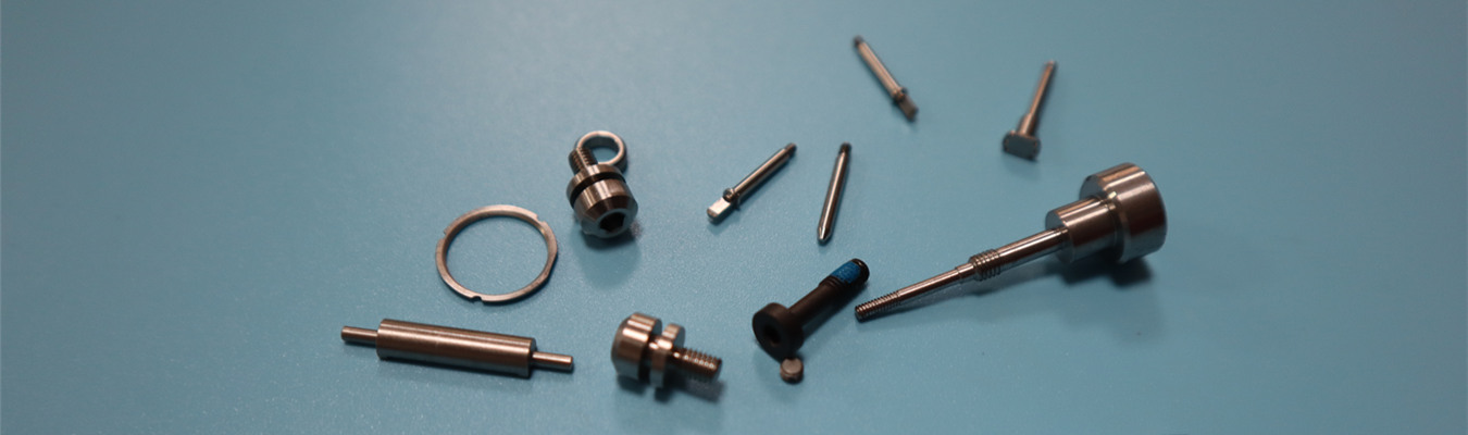 Micro hardware parts produced with CNC Swiss machining for tight tolerance assemblies in medical and electronics industries