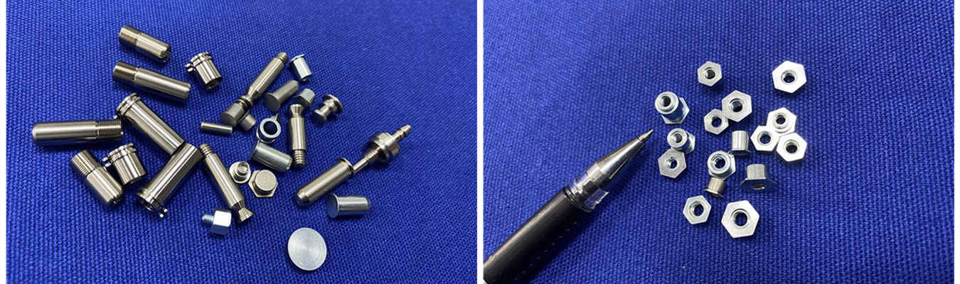 Miniature fasteners manufactured using CNC Swiss machining for high precision medical, electronics and micro mechanical applications