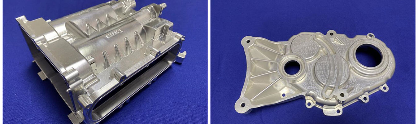 Precision machined parts for automotive applications including engine, transmission and structural components manufactured with CNC machining