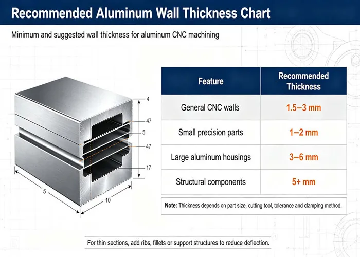 Aluminum Wall Thickness Guidelines for CNC Machining Parts