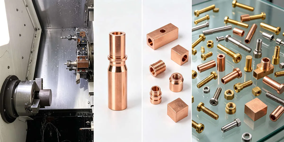 Copper CNC Machined Components – Precision Copper Parts Copper CNC machined components manufactured for electrical, industrial and precision engineering applications