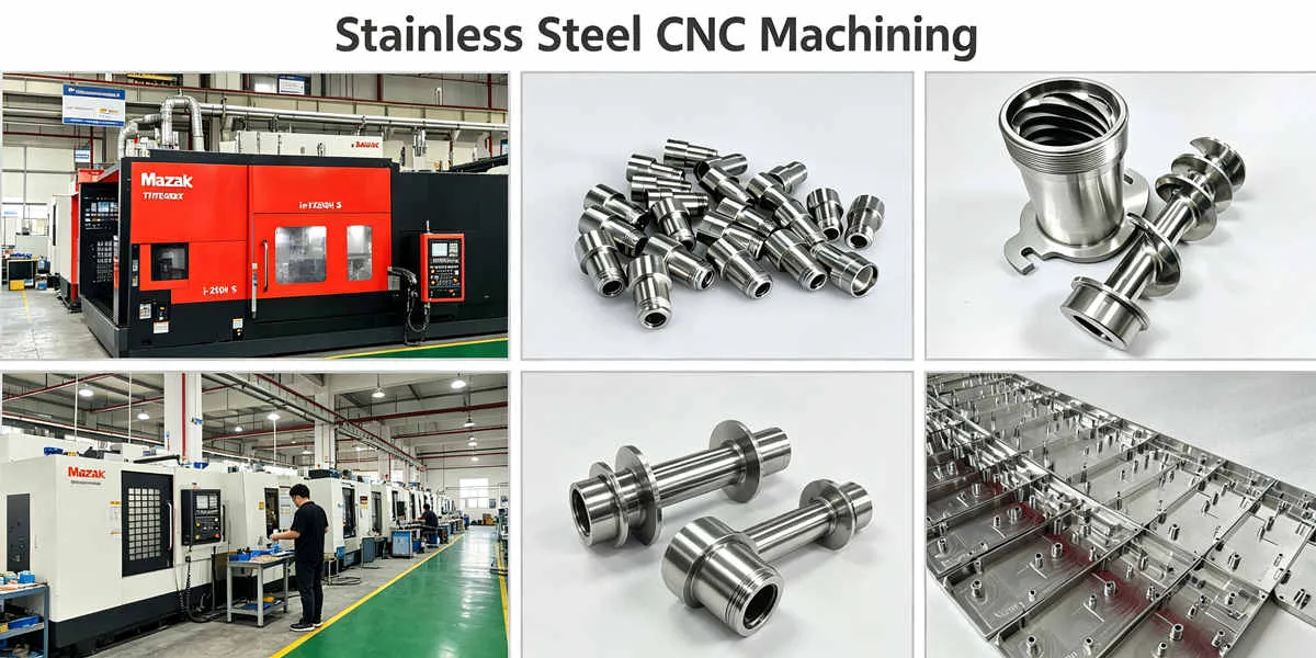 Precision stainless steel CNC machining services for custom industrial components and tight tolerance parts