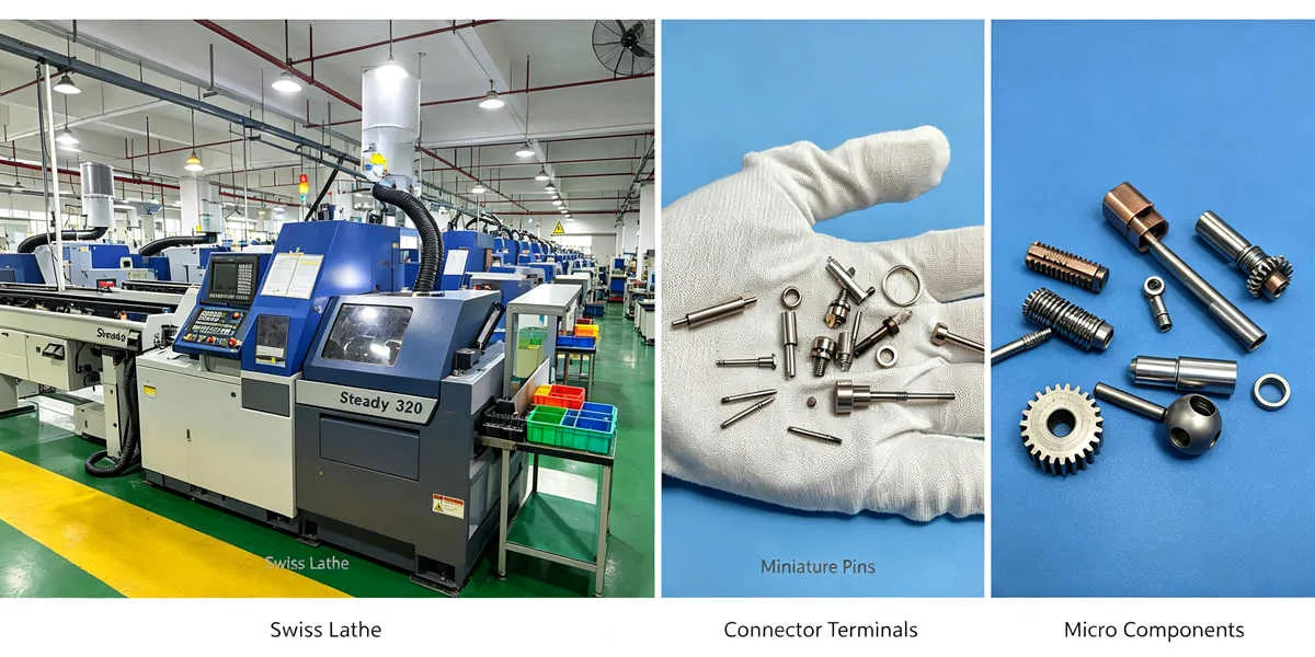 Swiss Machining Miniature Electronic Components – Precision Parts Swiss machining miniature electronic components with ultra precision tolerances for compact electronic devices