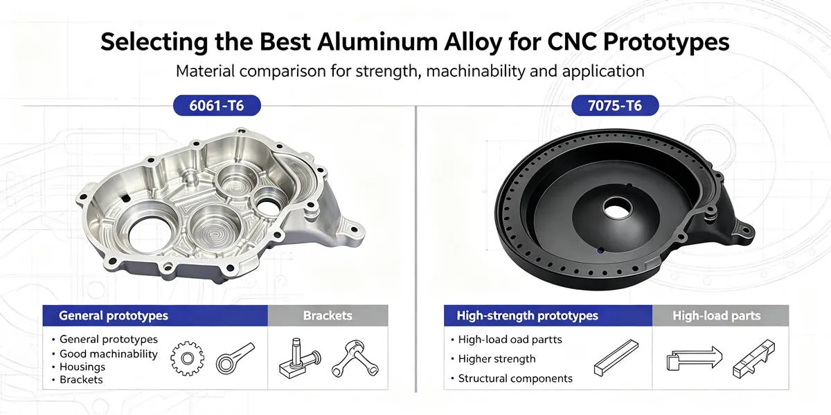 6061 vs 7075 Aluminum for CNC Prototypes 6061 vs 7075 aluminum comparison for CNC prototypes based on strength, machinability and application requirements