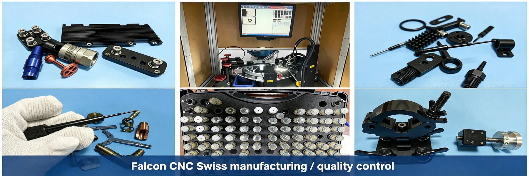 Precision screw machine products with quality inspection and industrial applications