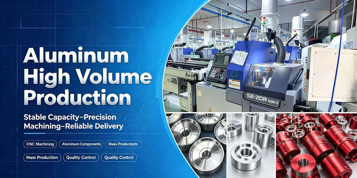 High volume aluminum CNC production for consistent precision parts and scalable manufacturing