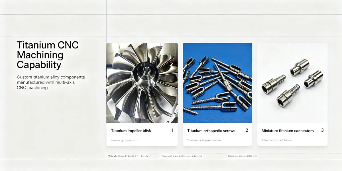 Titanium CNC Machining Services – Precision Titanium Parts Titanium CNC machining services for manufacturing precision titanium components with tight tolerances and high performance requirements