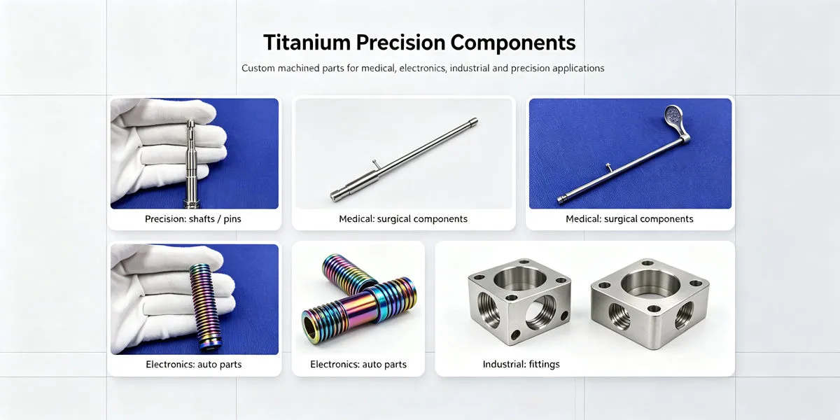 Titanium Machined Components – Custom CNC Parts Custom titanium machined components manufactured for aerospace, medical and industrial applications
