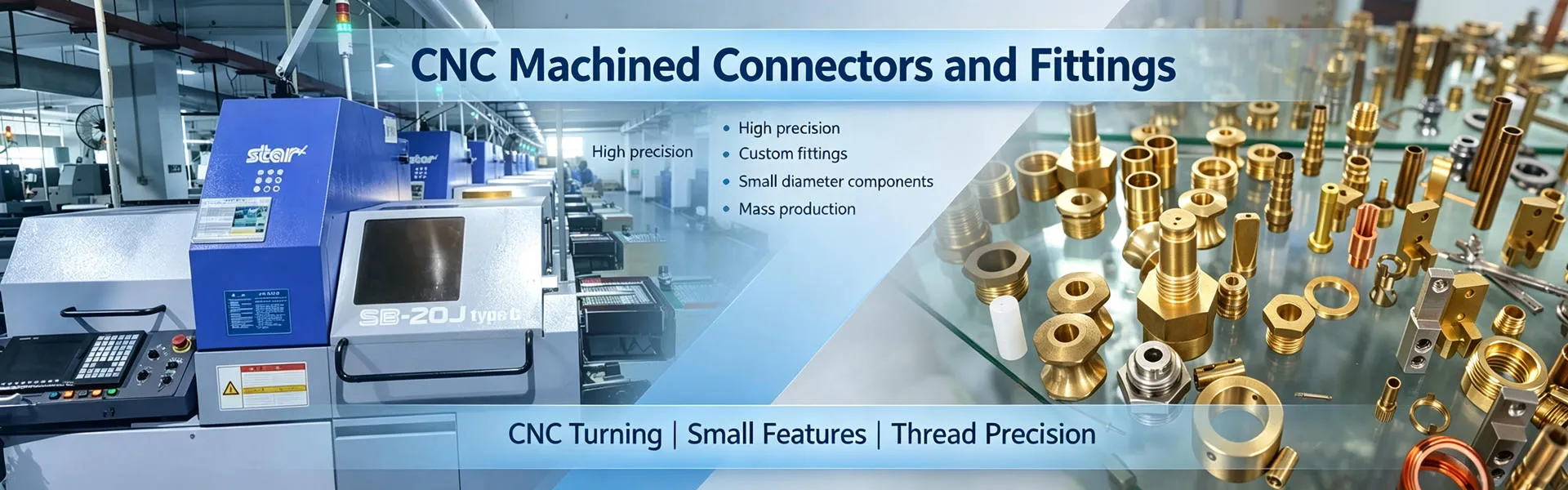 CNC Machined Connectors and Fittings – Precision Components CNC machined connectors and fittings manufactured for precision industrial and fluid connection applications