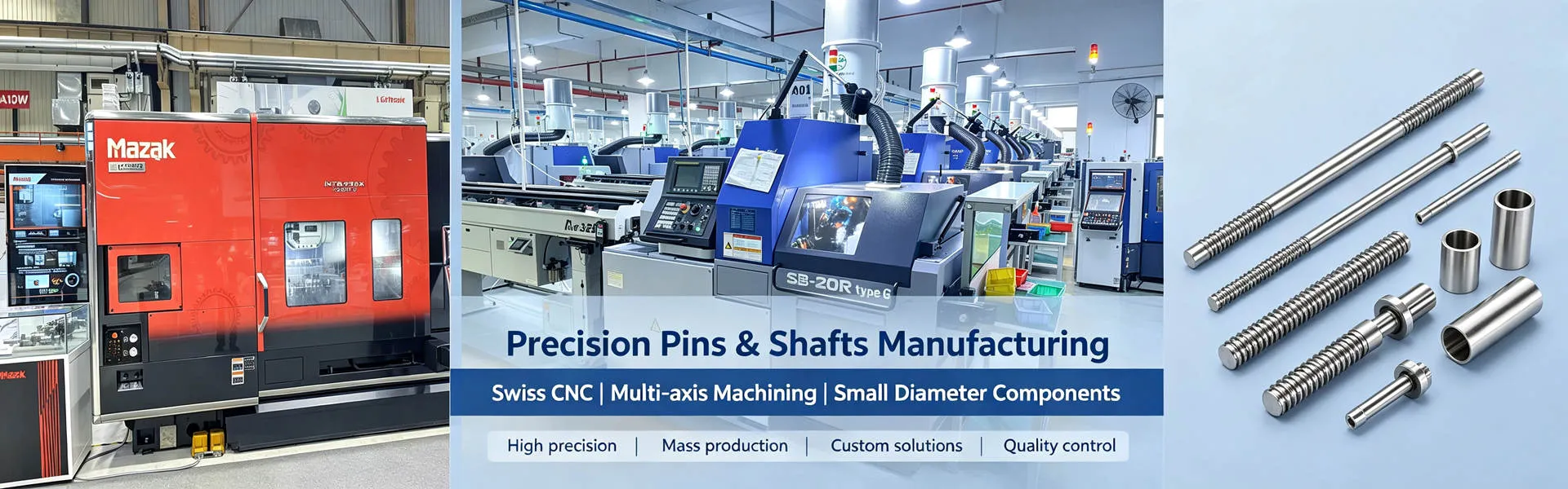 Precision Pins and Shafts CNC Machining Capabilities CNC machining capabilities for precision pins and shafts including tight tolerances, complex features and custom sizes