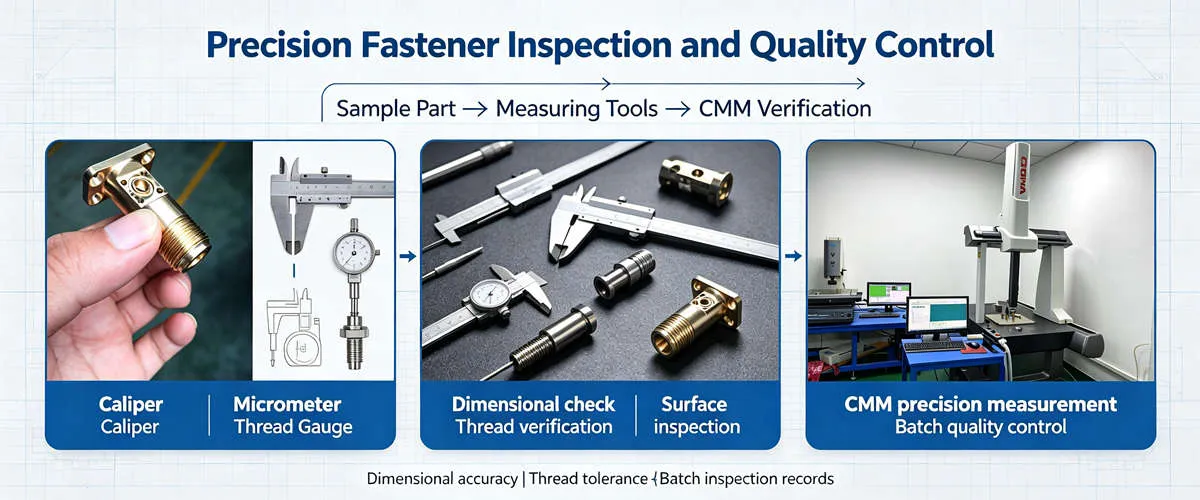 Precision Fastener Inspection and Quality Control Precision fastener inspection and quality control using dimensional measurement to verify machining accuracy and tolerances