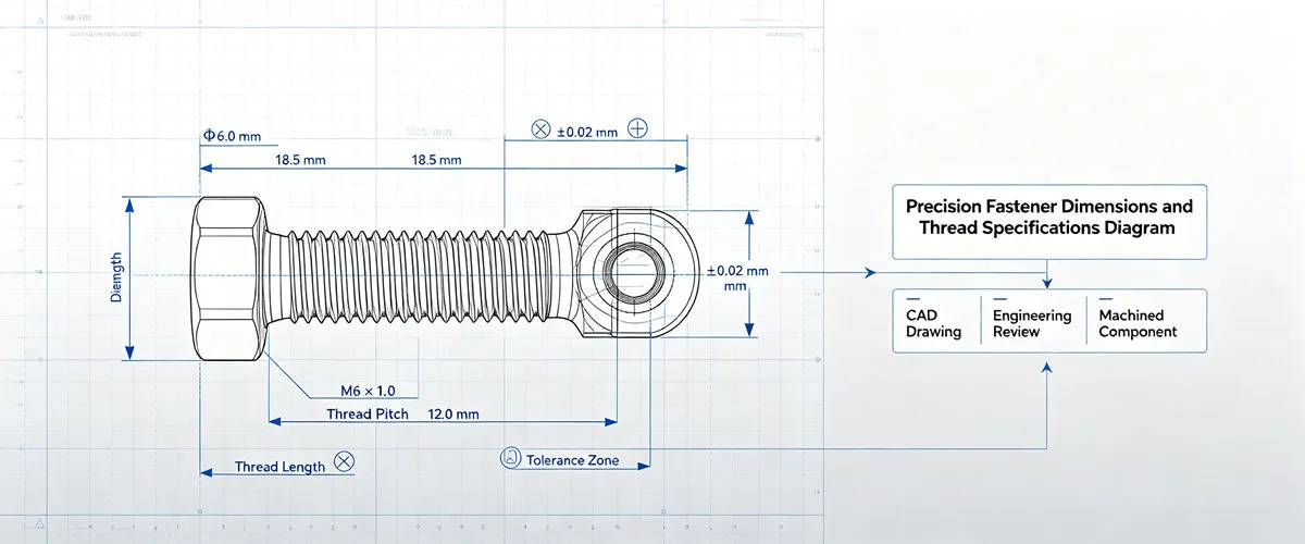 Precision Fastener Thread and Tolerance Specifications Precision fastener thread and tolerance specifications for accurate dimensions and reliable component assembly