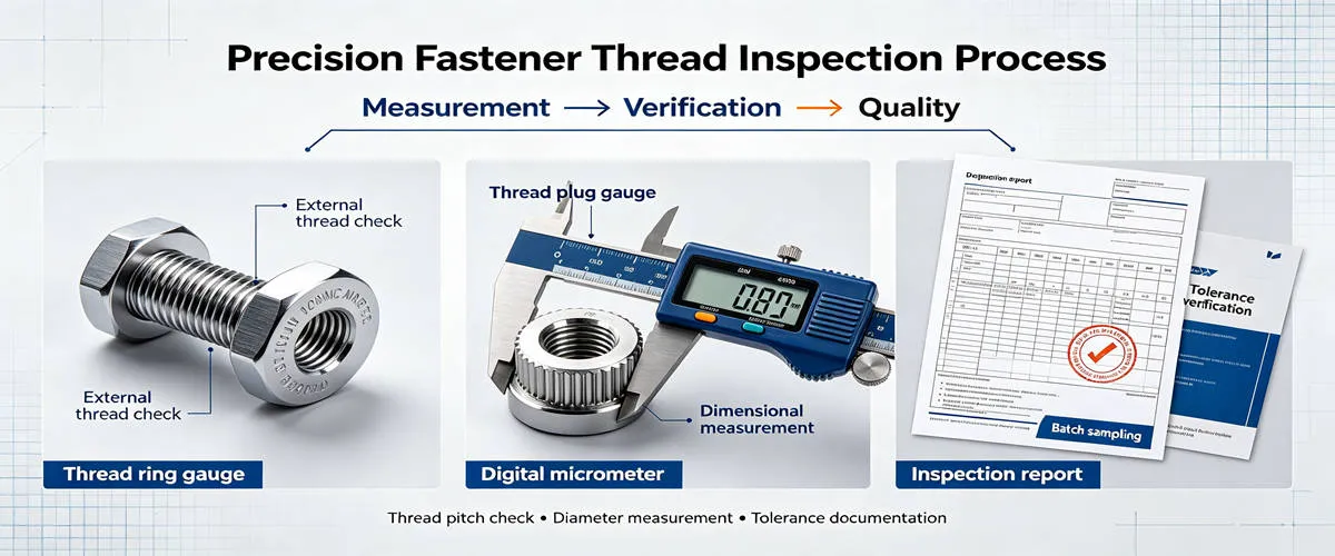 Precision Fastener Thread Inspection and Measurement Thread inspection and measurement of precision fasteners to verify thread dimensions and tolerance requirements