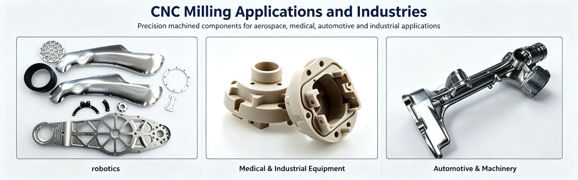 CNC Milling Applications in Medical, Automotive and Electronics Industries CNC milling applications for medical, automotive and electronics components requiring precision manufacturing