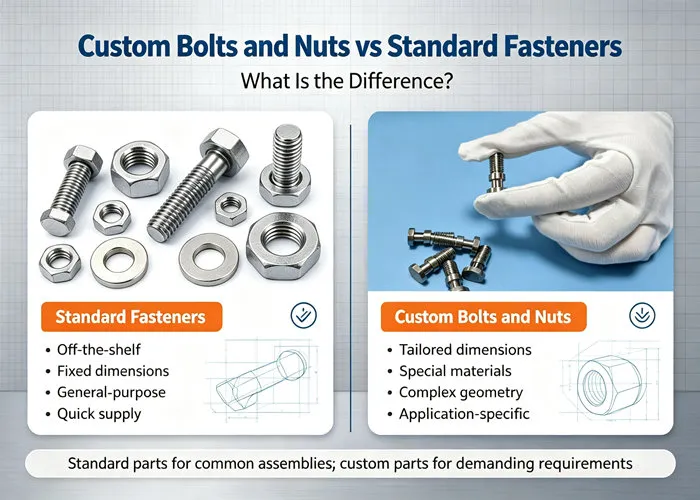 Custom Bolts and Nuts vs Standard Fasteners: When Should You Use Made-to-Print Parts?
