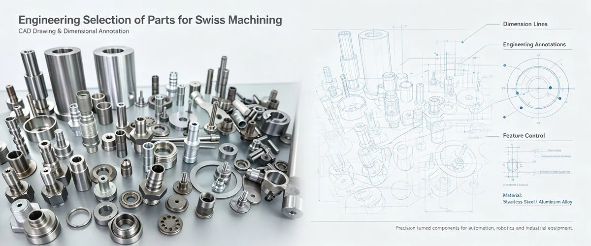 Parts for Swiss Machining – Manufacturing Guide Guide to selecting parts for Swiss machining based on size, geometry, tolerances and production requirements