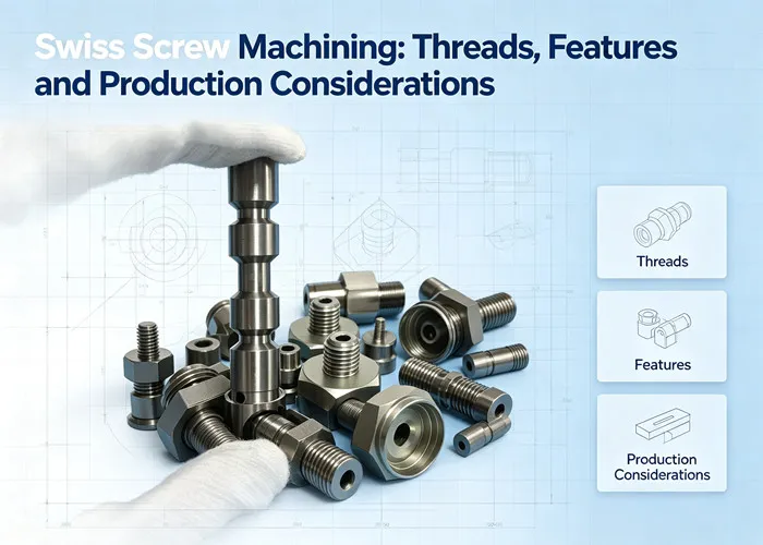 Swiss Screw Machining: Threads, Features and Production Considerations
