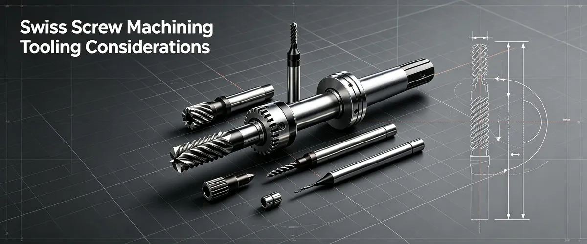 Swiss Screw Machining Tooling Considerations Swiss screw machining tooling considerations for thread cutting, drilling, grooving and complex precision features
