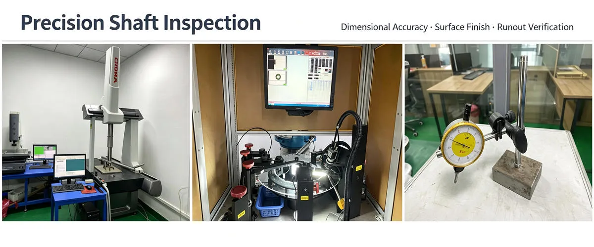 Precision Shaft Inspection and Measurement Precision shaft inspection and measurement for verifying diameter, concentricity, runout and dimensional accuracy