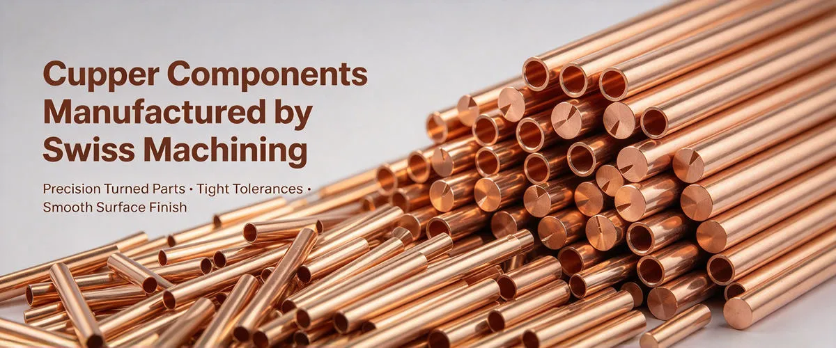 Copper Swiss Machining Guide Copper Swiss machining guide covering materials, machining processes, tolerances and applications for precision copper parts